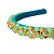 Tiara Bordada de Luxo Fina Turquesa com Cristais Candy - Imagem 1