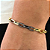 Pulseira de Corrente Dourada, Prata e Ônix 779P - Imagem 1