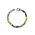 Pulseira de Corrente Dourada, Prata e Ônix - Imagem 1