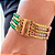 Pulseira de Imã com Cristais Amarelo Manteiga, Rosa Claro, Lilás, Pink, Verde e Hematita Dourada 784P - Imagem 2