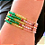 Pulseira de Imã com Cristais Amarelo Manteiga, Rosa Claro, Lilás, Pink, Verde e Hematita Dourada 784P - Imagem 1