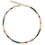 Choker de Cristais Amarelo Manteiga, Rosa Claro, Lilás, Pink, Verde e Hematita Dourada CL776 - Imagem 1