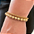 Pulseira de Pérolas Douradas Foscas com Corrente Dourada 786P - Imagem 1