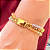 Pulseira de Imã de Cristais Candy Lilás, Laranja, Azul Claro e Amarelo Manteiga com Corrente Dourada 778P - Imagem 1