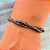 Pulseira de Tubo de Strass Entrelaçada Hematite Macramê 793P - Imagem 1