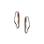 Brinco Médio Orgânico Prata Comprido BM2068 - Imagem 1