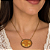 Colar com Pingente Resinado Caramelo Marrom e Dourado - Imagem 2