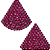 Brinco Grande Triângulo com Strass Fúcsia BG2087 - Imagem 2