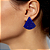 Brinco Grande Triângulo com Strass Azul Pavão - Imagem 1