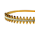Bracelete de Aço Dourado Rendado com Zircônias - Imagem 3
