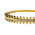 Bracelete de Aço Dourado Rendado com Zircônias 802P - Imagem 2