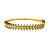 Bracelete de Aço Dourado Rendado com Zircônias 802P - Imagem 1