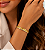 Bracelete de Aço Dourado Colmeia com Zircônias 803P - Imagem 2