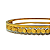 Bracelete de Aço Dourado Colmeia com Zircônias 803P - Imagem 2
