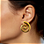 Brinco Médio Dourado de Aço Espiral BM2117 - Imagem 3