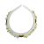 Tiara Bordada Fina de Luxo com Pedrarias Branca e Amarelo Manteiga T460 - Imagem 2