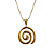 Colar de Aço Dourado com Pingente Espiral CL795 - Imagem 3
