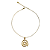 Colar de Aço Dourado com Pingente Espiral CL795 - Imagem 1