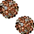 Brinco Pequeno Redondo de Strass Rosê, Cristal e Dourado BF1328 - Imagem 1