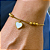 Pulseira de Aço Dourada com Pingente de Coração de Madre Pérola 817P - Imagem 3