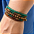 Pulseira de 5 Voltas de Cristais Caramelo, Cobre e Verde Jade com Hematita Dourada 819P - Imagem 3