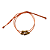 Pulseira Regulável Fio de Seda Salmão e Canutilhos Dourados 829P - Imagem 1