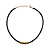 Choker de Couro Preta com Bolinhas Douradas CL814 - Imagem 1