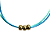 Pulseira Fio de Seda Azul e Verde Menta com Bolinha Dourada - Imagem 1
