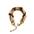 Pulseira 5 Voltas de Cristais Rosa White Opal e Correntes Douradas 837P - Imagem 1