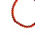 Pulseira Fio de Seda Rosa Pink com Cristais Laranja - Imagem 1