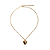Colar 2 em 1 Dourado com Pingente de Coração CL824 - Imagem 1
