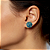 Brinco Redondo de Strass Azul Jeans, Azul Claro, Azul Celeste e Verde Opal BF1379 - Imagem 3