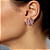 Brinco Redondo de Strass Rosa Claro, Rosa Opal, Rosê e Cristal BF1377 - Imagem 3
