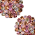 Brinco Redondo de Strass Rosa Claro, Rosa Opal, Rosê e Cristal BF1377 - Imagem 2