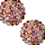 Brinco Redondo de Strass Rosa Claro, Rosa Opal, Rosê e Cristal BF1377 - Imagem 5