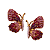 Brinco Grande de Borboleta com Strass Rosa Claro, Rubi, Roxo e Rosa opal BG2177 - Imagem 1