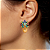 Brinco Pequeno Flor com Gota Colorido Candy em Strass Delicado Feminino - Imagem 2