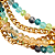 Pulseira Feminina 5 Voltas Colorida com Cristais e Corrente Elegante - Imagem 3