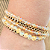 Pulseira Feminina 5 Voltas Champanhe com Dourado Caramelo Elegante - Imagem 2