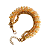 Pulseira Feminina 5 Voltas Champanhe com Dourado Caramelo Elegante - Imagem 1