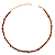 Choker Marrom com Hematita Dourada e Cristais Mate Feminino - Imagem 1