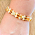 Pulseira Candy Laranja Caramelo Dourado Feminina - Imagem 2