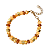 Pulseira Candy Laranja Caramelo Dourado Feminina - Imagem 1