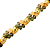 Pulseira de Cristal Verde Laranja Cinza e Dourado Feminina - Imagem 2
