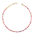 Colar Choker Feminina Tons Rosa com Cristais E Entremeios - Imagem 1