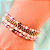 Pulseira 5 Voltas Feminina Com Corrente e Cristais Tons Rosa - Imagem 2