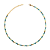 Choker Feminina Tons de Azul com Cristais e Hematita Dourada - Imagem 1