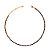 Choker de Cristais Marrom e Hematite Feminina Delicada - Imagem 1