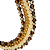 Pulseira Feminina 5 Voltas com Correntes e Cristais Marrom Hematite Bege - Imagem 3