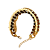 Pulseira Feminina 5 Voltas com Correntes e Cristais Marrom Hematite Bege - Imagem 1